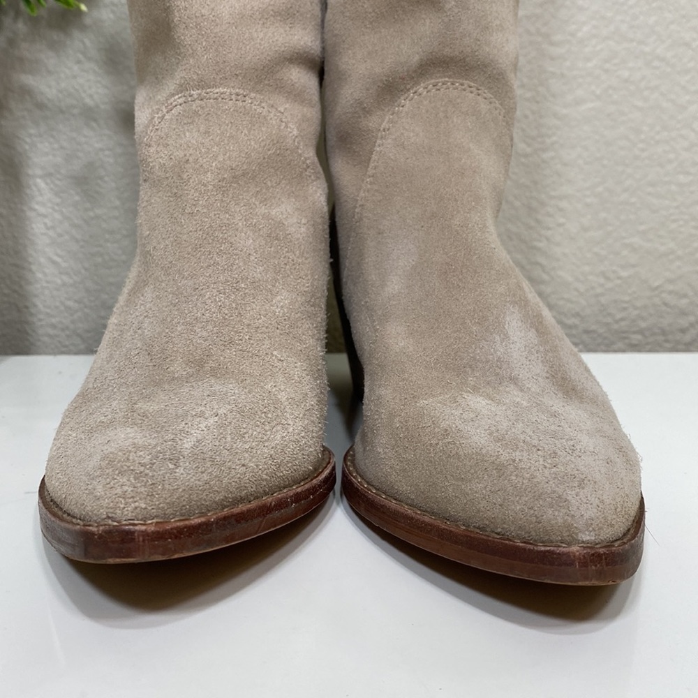 Madewell The Cassity Tall Western Suede Boot Walnut Shell sz 7.5 NG673 - Picture 7 of 16